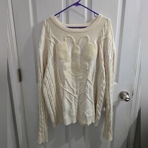 Disney Parks 2022 Mickey Mouse White Woman’s Sweater Size XXL